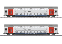 Märklin 43566 - H0 - 2-tl.g Set Doppelstockwagen, SNCB, Ep. VI